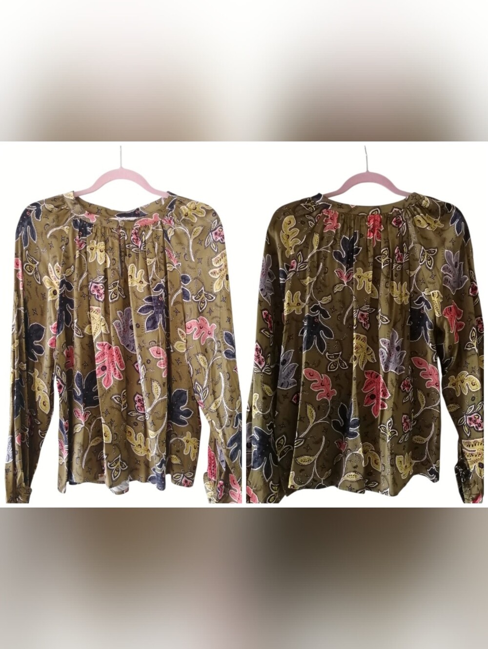 Part Two Cesilla PW Long Sleeve O-neck Botanical Floral Print Blouse - Picture 2 of 13